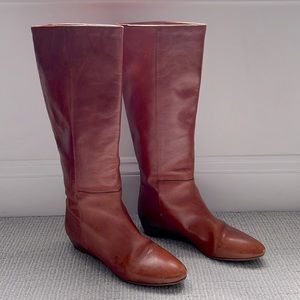 Loeffler Randall leather pull on tall Matilde Boots